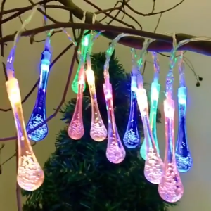 หลอดไฟพลังงานแสงอาทิตย์กลางแจ้ง 20LED/5ม 50LED/7ม 100LED/12ม กันแตกกันน้ำ ไฟสตริงสำหรับคริสต์มาสพลังงานแสงอาทิตย์ ไฟสาย ไฟประดับ