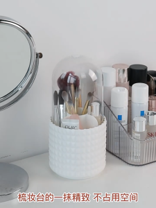 💖Christmas Gift💖 360° Makeup Brush Barrel Makeup Brush Storage Holder Dust-Proof Waterproof Dressing Table Box