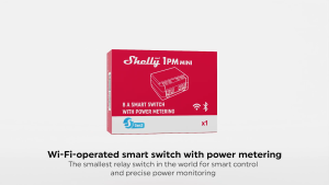 Shelly 1PM Mini Gen 3 (Wifi smart switch device for 8A Single Gang Switch with Power Metering)