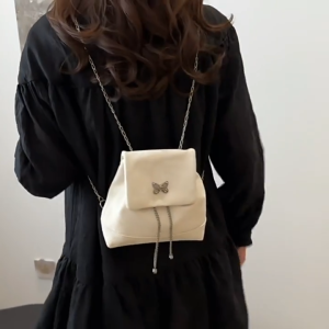 BALO MINI DÂY RÚT DÂY ĐEO KIM LOẠI SANG TRỌNG NỮ TÍNH