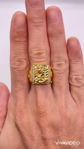Nhẫn nam titan Nhẫn nam đính đá mạ vàng 18k chạm khắc rồng tinh xảo Không phai màu không rỉ sét mã rồng 02.