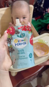 Hoa quả nghiền Fruto Nga 90g cho bé ăn dặm 6 tháng - Date 11/2025 - Sweet Baby House