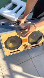 Loa Bluetooth Karaoke Xách Tay Full Gỗ Mới Nhất 2024 - MTMAX DK379 Pro - 6 Loa 3 Đường Tiếng Công Suất Lớn 550W Bass Đôi 2 Tấc