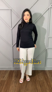 Manset Baju Inner Basic Lengan Panjang Bahan Spandek Rayon