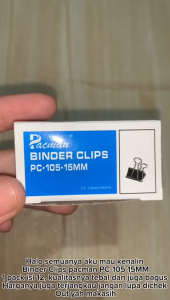Binder Clip Pacman 105 Isi 12 Pcs / Klip Penjepit Kertas