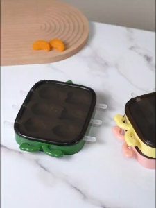 Cetakan es krim 6 slot karakter/Cetakan Ice Cream lucu/Ice Cream mould fruit dan animal