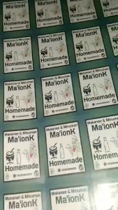 Stiker Label Makanan Bentuk Kotak Sticker Custom Kemasan Toples