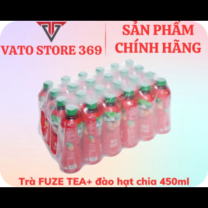 Trà đào và hạt chia FUZETEA+ chai 450ml