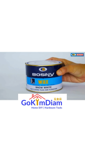 BOSNY Snow White Paste WAX Polish Shine For Marble Stone Floor & Furniture (400G)