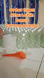 Botol Kaca 1 Liter/Botol Bensin Eceran/Botol Minyak/Botol Jamu/Botol Minuman+Tutup
