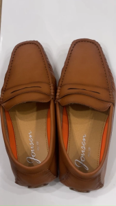 Giày lười nam Jonsen Milan Amy3042 chống trượt và chống sốc cho mắt cá chân size 8 màu nâu của Mỹ