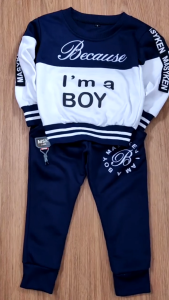 MASYKEN Setelan Sweater Im A Boy Usia 1 sampai 14 Tahun Bahan Premium