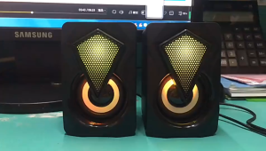 ลำโพ X2 แบบคู่ ระบบเสียงแบบ 4D ลำโพงเกมมิ่ง Stereo เชื่อมต่อ USB-A และ ช่อง 3.5 mmคุณภาพเสียงที่ดี