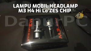 Lampu Mobil LED M3 H4 ZES Chips 2 Buah Headlamp Hi Low Beam