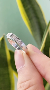 Nhẫn Nam Bạc Ta Đơn Giản Đính Đá Cao Cấp Bạc Hiểu Minh NA039