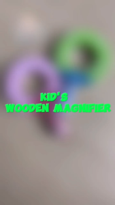 Hntob 12cm Wooden Magnifier Toy Early Childhood Educational Toys Family Funny Game