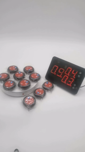 Table buzzer service calling system Restaurant pager Queue pagering receiver for Hotel Bar Waiter 1 Host 10 buttons