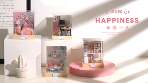 [HY] Set DIY Rumah Patung DIY Dollhouse Miniature Kit DIY Dollhouse Dust Cover Valentine Birthday Gift 小屋客厅书房礼物
