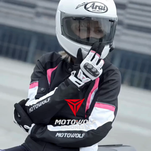 Motowolf Sarung Tangan Motor Premium Bikers Protector Touch Screen Cewe 0330B