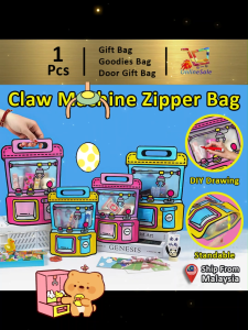 Gift Bag Claw Doll Machine Gashapon Zip lock Zipper Bag Goodies Bag Door Gift Bag Snacks Candy Biscuit Portable Bag Cartoon Gift Packaging Beg  (155)