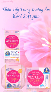 Khăn Giấy Tẩy Trang Dưỡng Ẩm Hyaluronic Acid Softymo Makeup Remover Sheet H (3 Loại)