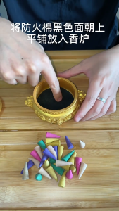 60Pcs/bag Incense Cones Holder Sandalwood Incense Burner Pagoda Incense Aroma Cones Pagoda Incense Aroma Cones Tower 塔香粒 檀香粒 老山檀香 锥形檀香 塔香 熏香 锥香