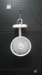 AIKO KN-L2876 สีขาว Clean White พัดลมชาร์จไฟ ใบพัด 6 นิ้ว พัดลมพกพา เงยหน้าได้ 90 องศา รับประกันมอเตอร์ 1 ปี