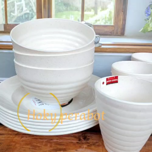 Gratis Sendok Set Ramen Dop Tebal Putih Serat Ramen Isi 6 Pcs Campur Terlaris