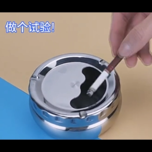 Gạt tàn vỏ nhựa trong inox hình vuông hàng đẹp chuẩn Gạt tàn nắp xoay inox -HAUSE