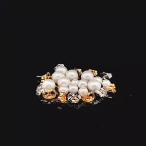 B1554 Bông tai nữ hột bẹt 6ly+ 8ly (ĐVT: 1 cặp)