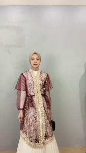 YESAYA Outer Brukat Full Bordir Outfit Kondangan Atasan Brukat 26556