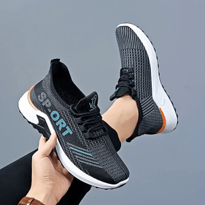 Korean style mens casual sports shoes fashion rubber running shoes