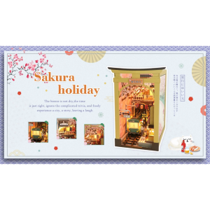 Miniature DIY  Book Nook / Book End Dollhouse House Kit
