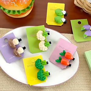 Pinapple จำลองผักตลกกิ๊บเล็กน่ารักคลิปหน้าม้าอินเทรนด์คลิปปากเป็ดสำหรับผู้หญิง