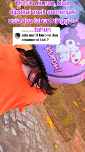 Helm Anak Bogo Motif Karakter Kaca Datar