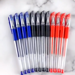 Pulpen Gel 0.5mm Pen Alat Tulis Tinta Cair Perlengkapan Kantor Sekolah 3 Warna