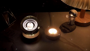 BUY 1 TAKE 2 cod 3D Night Lamp Crystal Ball Bedroom LED birthday Wedding Valentines Gift USB Table Light and Wooden Base with for Birthday Gifts Home Decor and Room Decoration