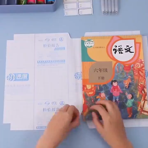 10/30Sheets Transparent Book Cover with Name Stickers Self Adhesive Frosted Book Film Waterproof Book Wrap Paper Film Book Protector Cover Set