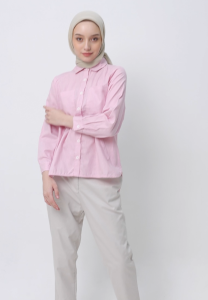 MFMW Aster Atasan Kemeja Pink: Desain Kemeja Casual & Bahan Katun Nyaman