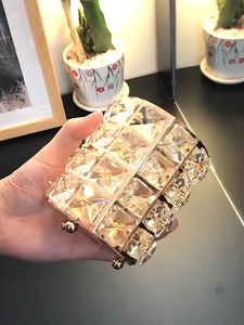 Local Stock 12cm Tempat Kuas Makeup Kristal / Brush Holder Crystal / Brush Storage / Tempat Pena/Crystal Glass Pen
