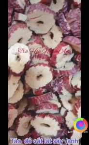 Táo đỏ cắt lát sấy khô cao cấp hàng loại 1 thơm ngọt Trà Hoa Ngân Anh