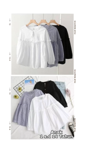 CHIKA kemeja Blouse Anak Perempuan 7-14 tahun|Pakaian Anak Perempuan|kemeja atasan anak pilih warna