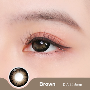 【Beli 1 gratis 2】Magister Softlens (-1.00 s/d -8.00) 14.5 mm Big eyes Lensa kontak berwarna SOFLENS Brown Black + 120ml Cairan pembersih lensa +lenscase