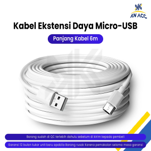 [KN ACC] KABEL CHARGER CAMERA KAMERA CCTV MICRO USB PANJANG KABEL 6 METER
