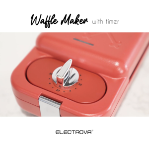 Electrova Waffle Maker with Timer Classic 50s Series