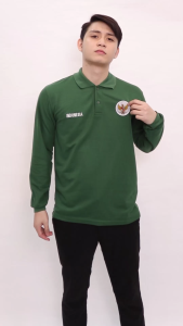 Sonclothing - Kaos kerah pria seragam lengan panjang polo shirt distro logo bordir Garuda Indonesia