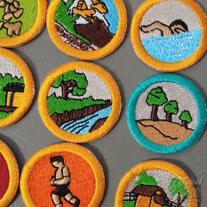 Scout Merit Badges - Computerized Embroidered Patches (Strong adhesive iron-on)