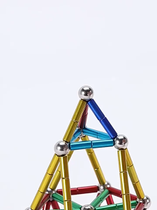 HongKong60ของเล่น แม่เหล็ก อัจฉริยะ เสริมพัฒนาการ เสริมจิตนาการ ตัวต่อแม่เหล็ก แม่เหล็กแท่ง neodymium magnet 63 ชิ้น (36ชิ้น ลูกบอล27ชิ้น)