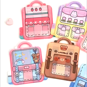 5pcs | Cute Cartoon Backpack Jewelry Small Object Storage Bag Snack Ziplock Packaging Bag