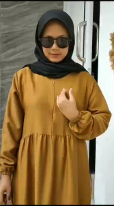 Gamis Vanesa Seri 2 Itycrepe Susun | Dress Pesta Polos Wanita Umpak 3
